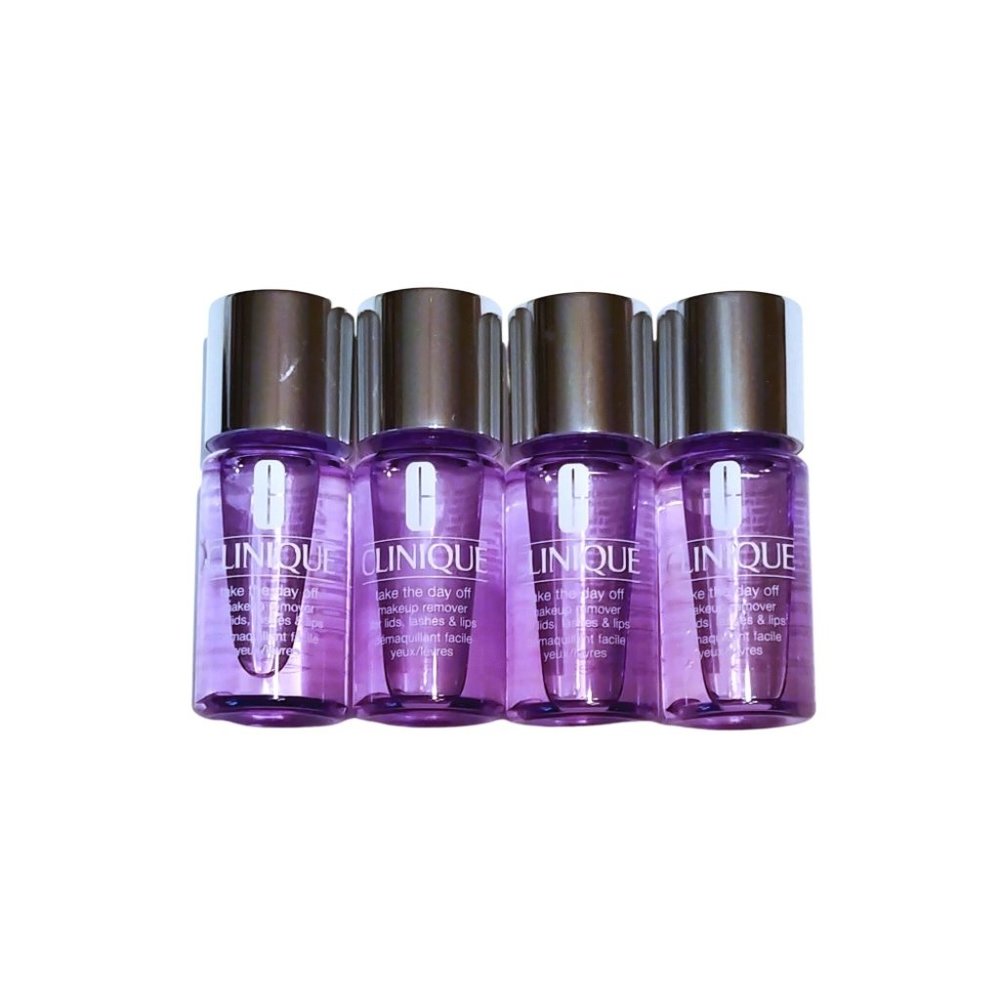 CLINIQUE Take The Day Off Makeup Remover For Lids Lashes Lips Bundle of 4 - Picture 2 of 4